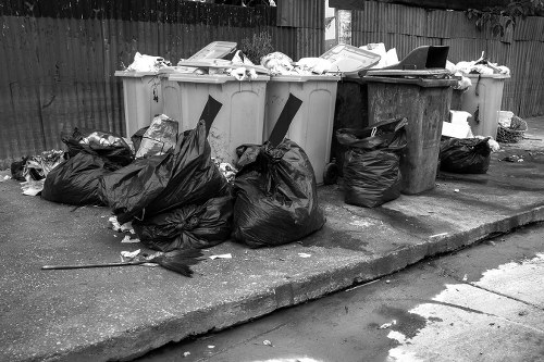 Professional home clearance team working in an Islington home