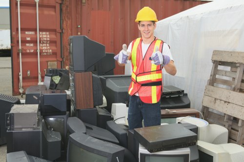 Construction site with proper waste clearance in Islington